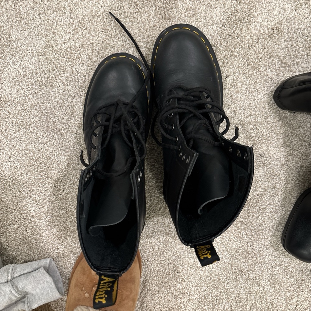 Dr. Martens Black Leather Men's Boots